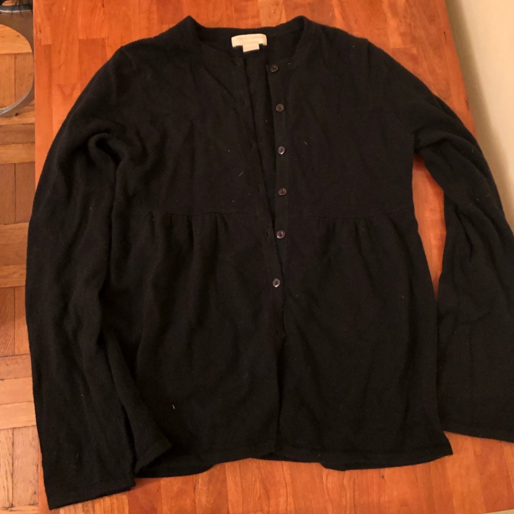 100% cashmere black cardigan
